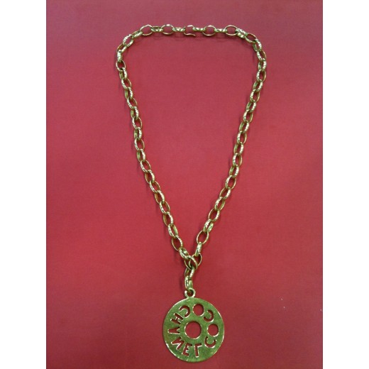 Sautoir Chanel Coco Chanel en  métal doré  Vintage Années 80