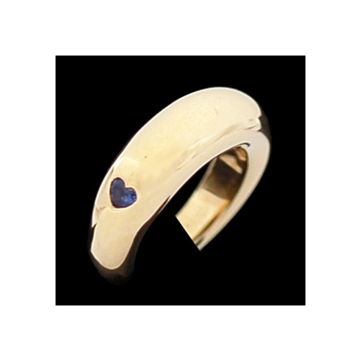 Anneau Chaumet en or et saphir