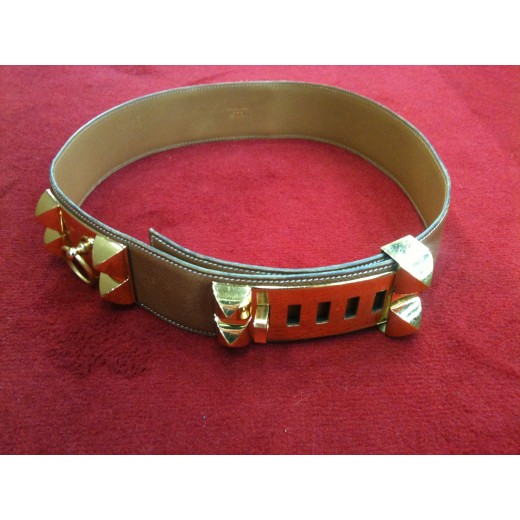 Ceinture Hermès Médor en Veau gold