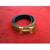 Ceinture Hermès H en cuir Taurillon Clémence gold