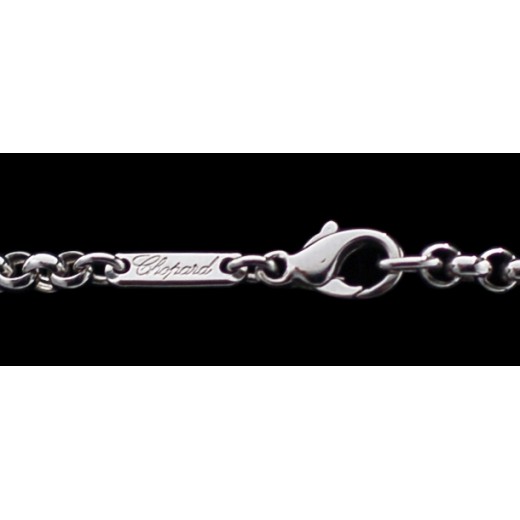 Collier Chopard Happy Diamonds En Or Gris Avec Diamants - Occasion