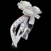 Bague Mauboussin Majuscule en or, diamants et nacre