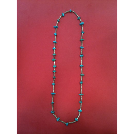 Collier en argent et turquoises