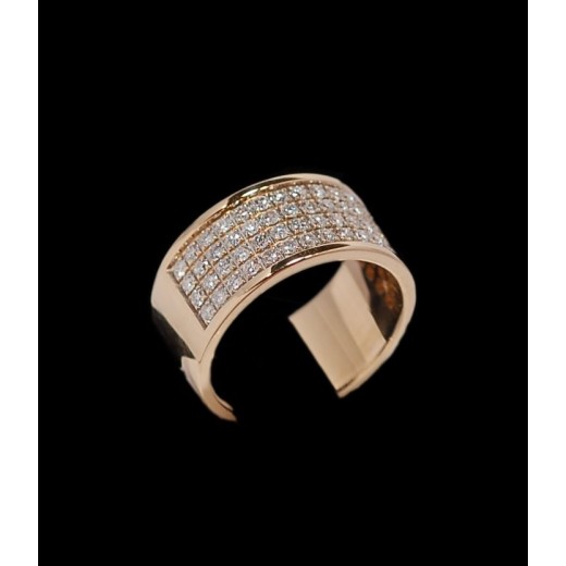 Bague Pavage Diamants Or jaune