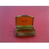 Boîte à pilules ancienne en argent et ambre
