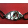 Collier sur cordon Dinh Van Menottes R20 en argent