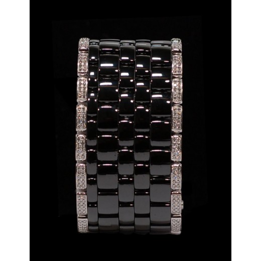 Bracelet Chanel Ceramique noire et diamants