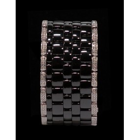 Bracelet Chanel Ceramique noire et diamants