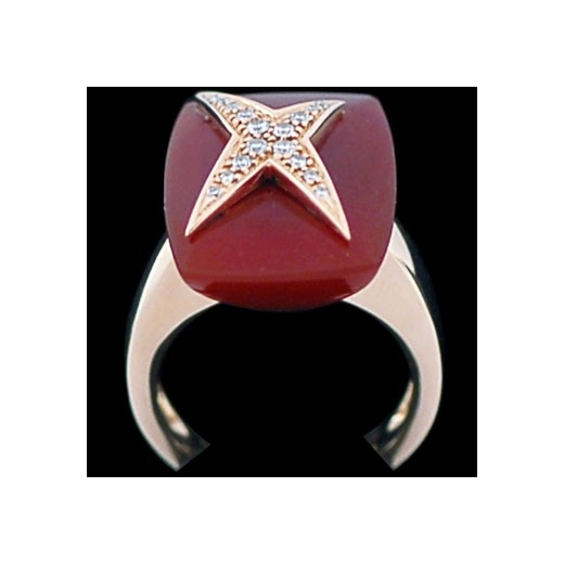 Bague Mauboussin Etoile Divine N°3 en or, diamants et cornaline