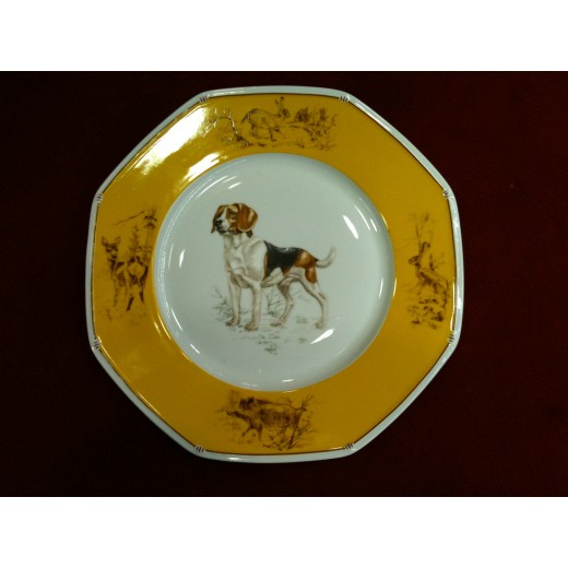 Assiettes plates Hermès Chiens courants et Chiens d'arrêt