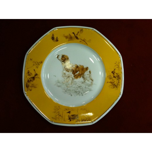 Assiettes plates Hermès Chiens courants et Chiens d'arrêt