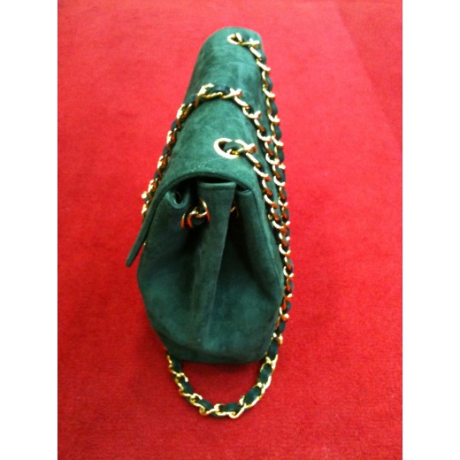Sac Chanel en daim vert