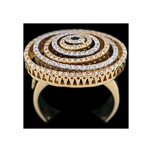 Bague moderne deux ors et diamants