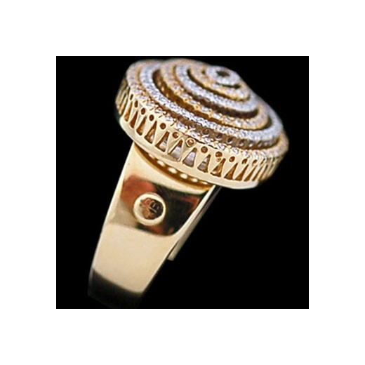 Bague moderne deux ors et diamants
