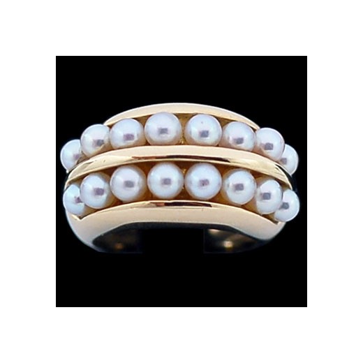 Bague Poiray en or et perles