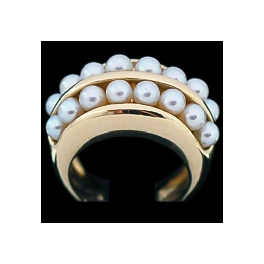 Bague Poiray en or et perles
