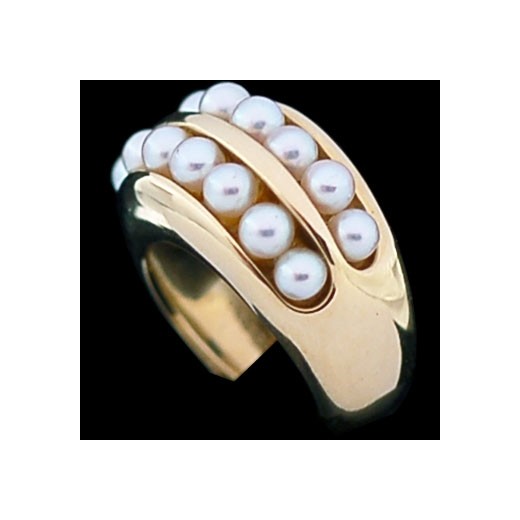 Bague Poiray en or et perles