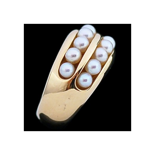 Bague Poiray en or et perles