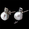 Boucles d'oreilles en or, perles et diamants