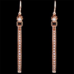 Boucles d'oreilles anciennes Napoléon III en or et perles