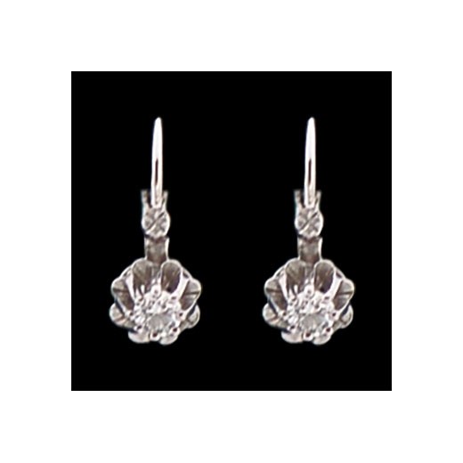 Boucles d'oreilles dormeuses en or et diamants