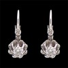 Boucles d'oreilles dormeuses en or et diamants