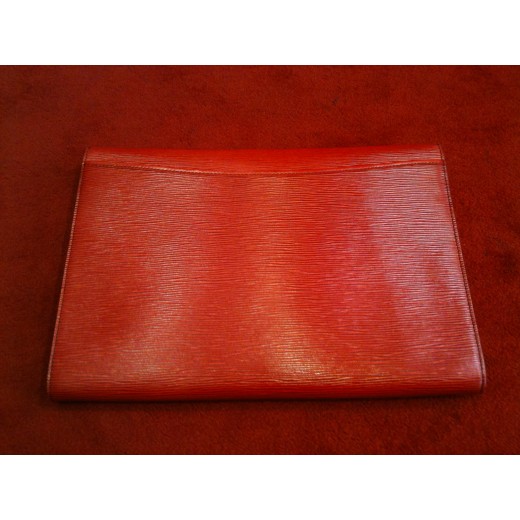 Porte document Louis Vuitton en cuir épi rouge