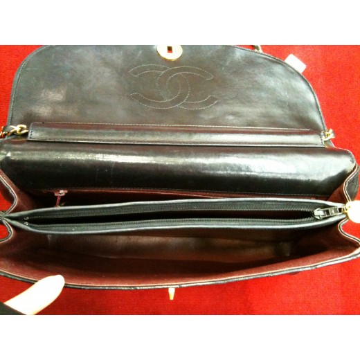 Sac Chanel Classique à rabat noir