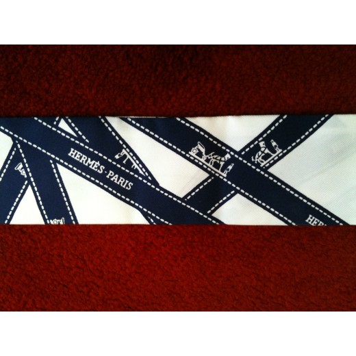 Foulard Hermès Twilly Ruban bleu