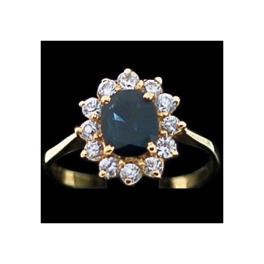 Bague marguerite en or et saphir