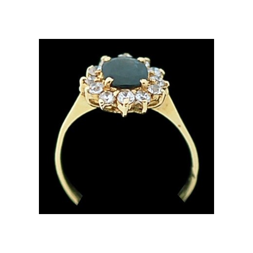 Bague marguerite en or et saphir