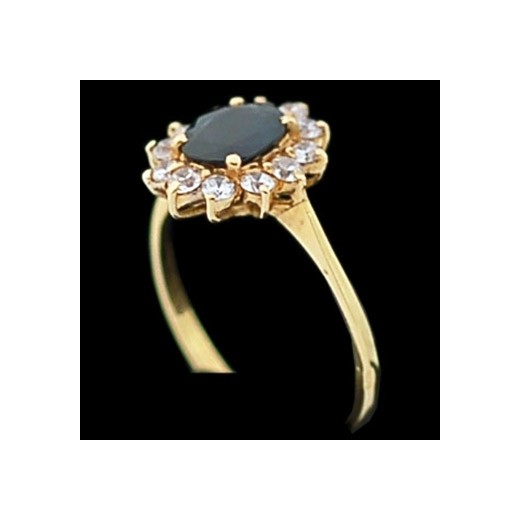 Bague marguerite en or et saphir