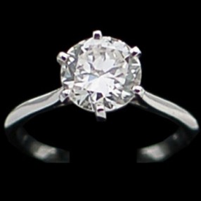 Solitaire diamant de 2,42 carats en or 