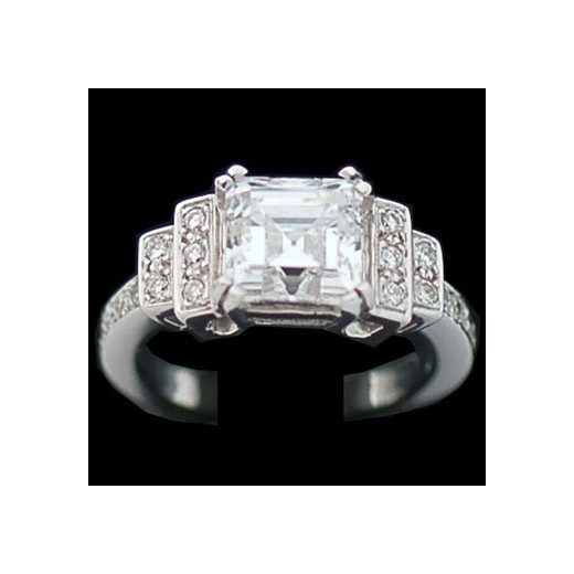 Bague diamant taille princesse en or