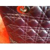 Sac Dior Lady Dior en cuir violet 