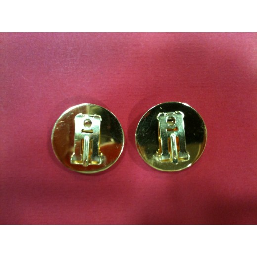 Boucles d'oreille Hermès en émail et plaqué or