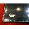 Portefeuille Cartier "S" en cuir glacé marine
