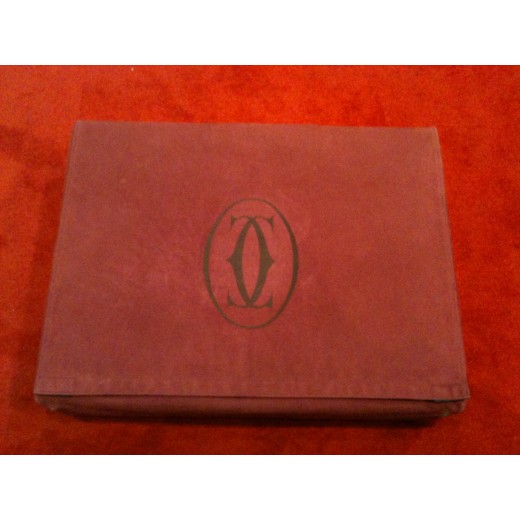 Porte document Must de Cartier en cuir bordeaux