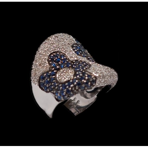 Bague fleurs Diamants