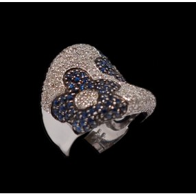 Bague fleurs Diamants