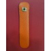 Etui pour stylo Bulgari en cuir orange