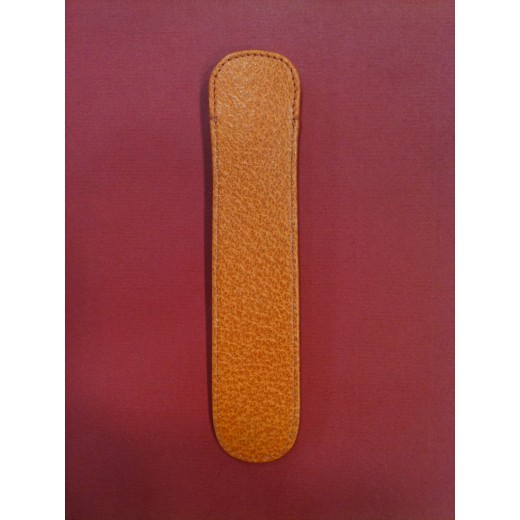 Etui pour stylo Bulgari en cuir orange