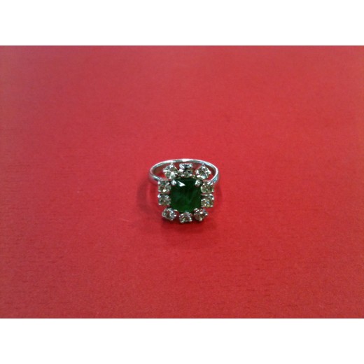 Bague Christian Dior en métal argenté