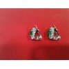 Boucles d'oreilles Christian Dior en métal argenté