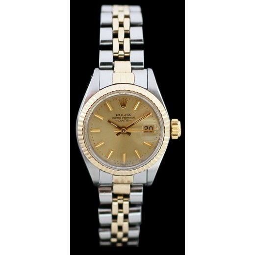 Montre Rolex Lady Date en or et acier