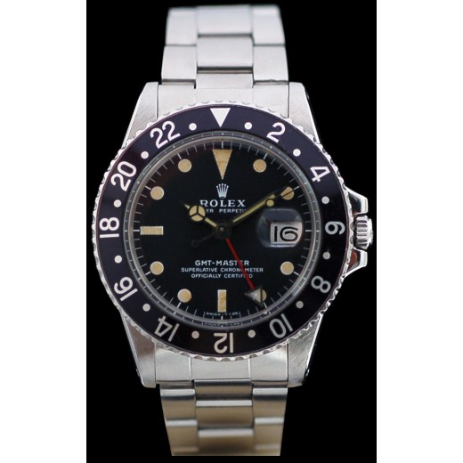 Montre Rolex GMT Master I 1675 Lunette Noire