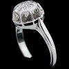 Bague moderne en or, platine et diamants