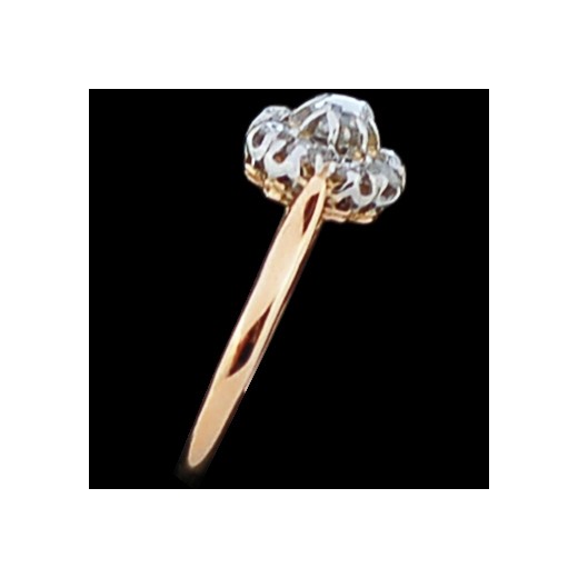 Bague ancienne 2 ors et diamants