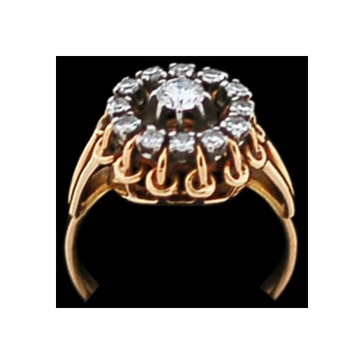 Bague ancienne 2 ors et diamants