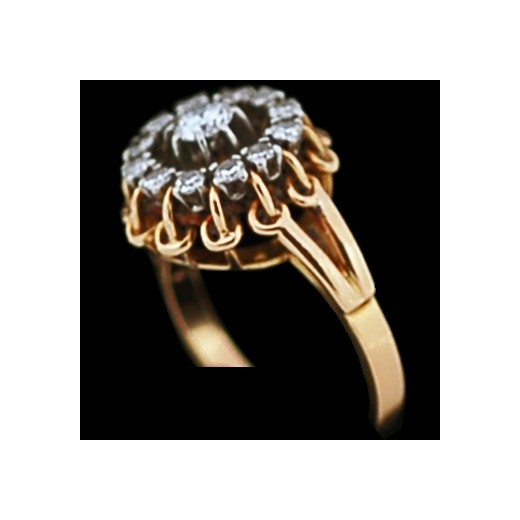 Bague ancienne 2 ors et diamants